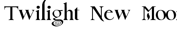 Twilight New Moon font preview